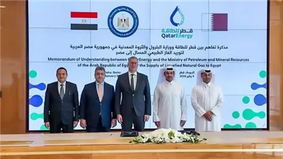 توقيع مذكرة تفاهم بين مصر وقطر في مجالات الطاقة والغاز الطبيعي