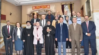 رئيس جامعة بنها يهنئ مطرانيتي شبرا الخيمة وشبين القناطر بعيد الميلاد المجيد