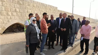 محافظ القاهرة يتفقد أعمال ترميم سور مجرى العيون