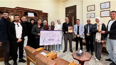 طلاب المصرية الروسية يفوزن بجائزة التميز من نقابة المهندسين.. بالصور