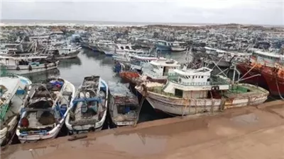 إغلاق ميناء البرلس لليوم الخامس بسبب الرياح الشديدة