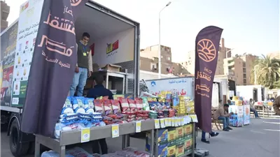 افتتاح سوق اليوم الواحد بمنطقة إمبابة في الجيزة