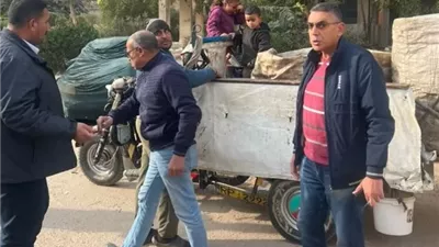 جهاز الشيخ زايد يطارد النباشين والتروسيكلات المخالفة ويضبط 6.. صور