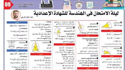 مراجعة ليلة الامتحان في الهندسة للشهادة الإعدادية 2026