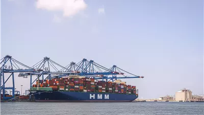 تصدير ١٢١٢ حاوية خضار وفاكهة من ميناء دمياط إلى أوروبا
