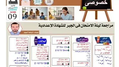 روشتة التفوق..بالإجابات مراجعة ليلة امتحان الجبر للإعدادية 2026