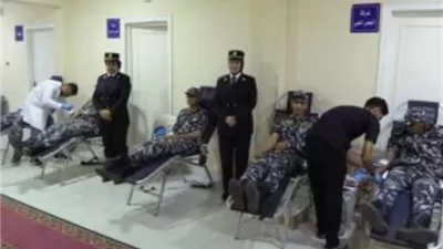 شارك فيها الضباط والافراد..حملة للتبرع بالدم بمديرية أمن بالشرقية