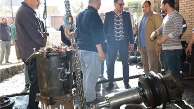 رئيس مياه القليوبية يتفقد محطة رفع أتريب وورش الصيانة ببنها