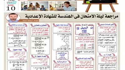 مراجعة ليلة الامتحان في الهندسة للشهادة الإعدادية 2026