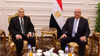 المستشار هشام بدوي يستقبل رئيس ووكيلي مجلس الشيوخ لتهنئته بتوليه رئاسة مجلس النواب