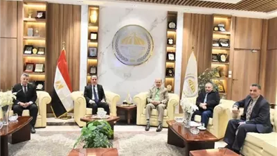 رئيس جامعةالسادات يستقبل عضو مجلس الشيوخ لبحث سبل التعاون المشترك