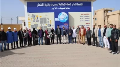 نائب رئيس القابضة لمياه الشرب يتفقد محطة معالجة الصرف الصحي بسسل