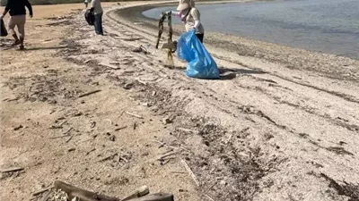 فى يوم البيئة الوطنى حملة نظافة لجزيرة ابو منقار بالغردقة
