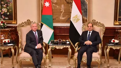 الرئيس السيسي والملك عبد الله: إقامة الدولة الفلسطينية السبيل الوحيد لتحقيق الاستقرار بالمنطقة