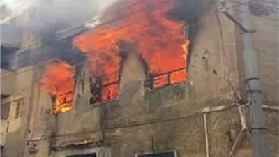 حريق هائل يلتهم منزل بقرية بالشرقية
