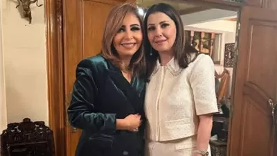 لميس الحديدي برفقة ماجدة الرومي من حفل إلهام شاهين