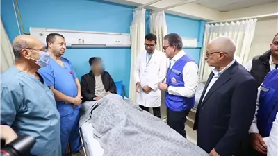 وزير الصحة يتابع استقبال وعلاج المصابين الفلسطينيين بمعبر رفح