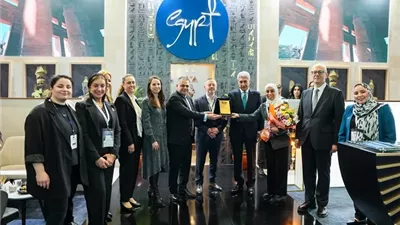 الجناح المصري المشارك بمعرض EMITT يحصد جائزة أفضل جناح