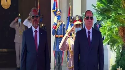 الرئيس السيسي يستقبل الرئيس الصومالي بقصر الاتحادية