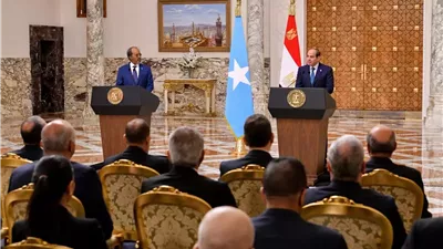 نَص كلمة الرئيس السيسي في المؤتمر الصحفي المشترك مع الرئيس الصومالي