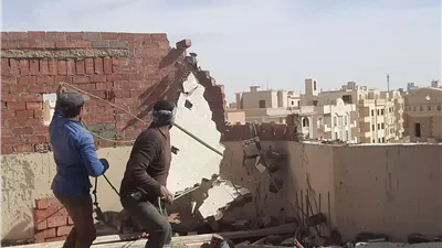 حملة إشغالات وإزالة مخالفات بناء بالقاهرة الجديدة .. صور