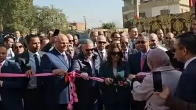 وزيري التنمية المحلية والتموين ومحافظ القليوبية يفتتحون مجزر كفر شكر