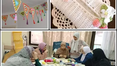 ورشة زينة رمضان بالكروشيه.. في ختام تدريبات 