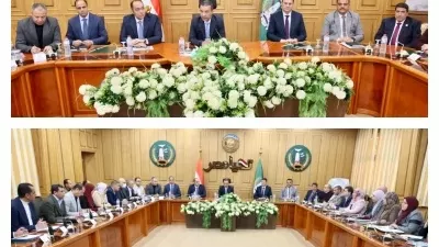 محافظ المنوفية الجديد يظهر العين الحمراء في أول إجتماع