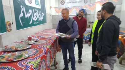 رئيس مدينة ابوقرقاص يتفقد مائدة الرحمن