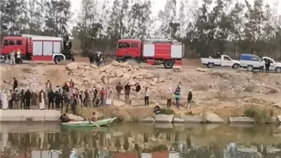 مصرع طفل وإصابة 9 فى إنقلاب تروسيكل فى مصرف بالنوبارية