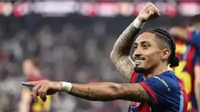 رافينها يضرب شباك أتليتكو مدريد بالهدف الثاني لـ برشلونة
