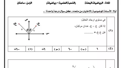 دليلك للمراجعة النهائية.. النموذج الاسترشادي الأول في الرياضيات البحتة لـ الثانوية العامة 2026