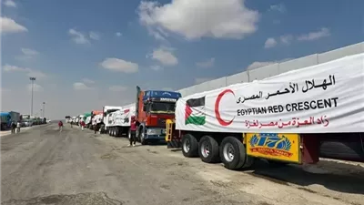 مساعدات غذائية وطبية جديدة تدخل غزة ضمن القافلة رقم 153