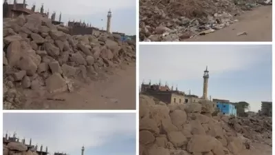 الإهمال يقتل الجمال..الأحجار وتلال التراب تطمس طرق عمومية بأشمون