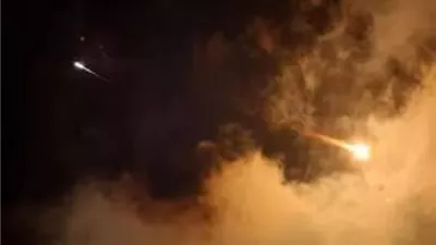 دوي انفجارات ضخمة ومتتالية جراء رشقة صاروخية إيرانية تجاه إسرائيل