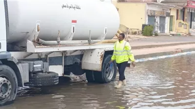 تحرك فوري من شركة مياه البحر الاحمر لسحب مياه الأمطار براس غارب