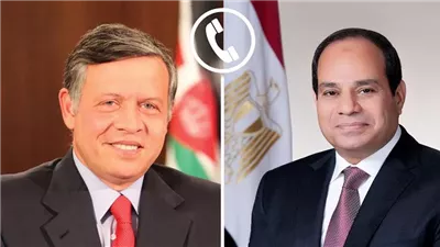 الرئيس السيسي يتلقي اتصالا هاتفيا من العاهل الأردني بمناسبة حلول عيد الفطر المبارك