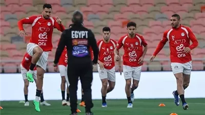 منتخب مصر يختتم تدريباته لمواجهة السعودية اليوم