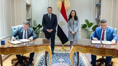 توقيع عقد اتفاق بشأن الانتفاع بقطعة أرض بناحية مدينة رأس البر