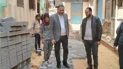 تركيب الانترلوك بشوارع مركز سيدي سالم