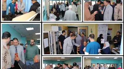 محافظ دمياط داخل مركز القلب لمتابعة العلاج والاستماع للمرضى