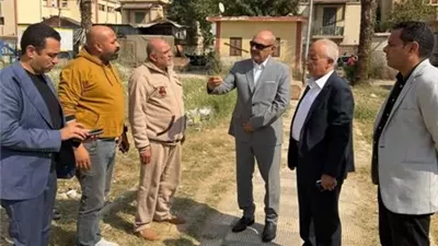 محافظ السويس يتفقد حديقة عبدالخالق ثروت بحي السويس
