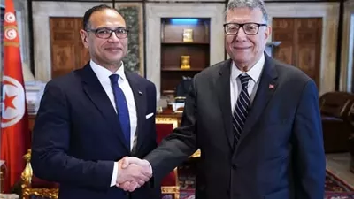 السفير المصرى في تونس يلتقى مع رئيس مجلس نواب الشعب التونسي
