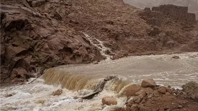 أمطار بمدينة سانت كاترين تصل إلى حد السيول ببعض الوديان الجبلية
