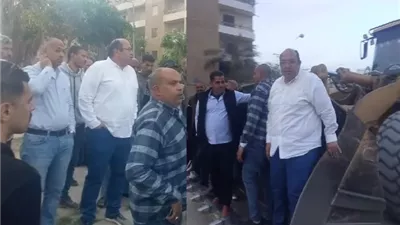 قيادات جهاز بدر على البلدوزر فى مواجهة إمبراطورية الباعة الجائلين صور