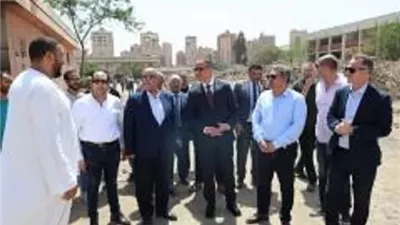 محافظ الجيزة يتفقد أعمال تطوير المدخل الجنوبي بالمنيب