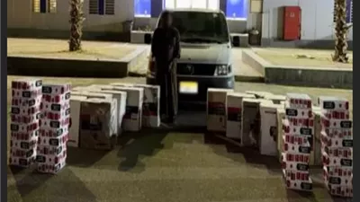 ضبط عاطل بحوزته 12 ألف عبوة سجائر مهربة ومجهولة المصدر بمطروح