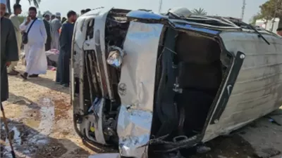أسماء ضحايا حادث تصادم سيارة ميكروباص وتروسيكل بأسيوط
