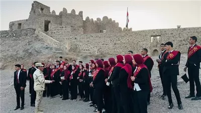 طلاب جامعة القناة يزورون مدينة طابا احتفالا بأعياد تحرير سيناء