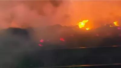 إندلاع حريق بجوار السكة الحديد فى العياط